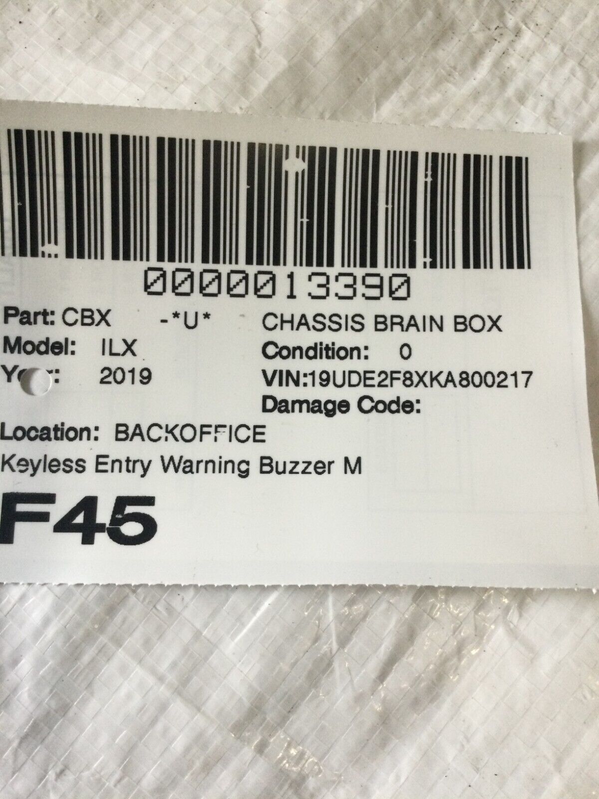 2019-2022 Acura ILX Keyless Warning Buzzer OEM MX068900-5360