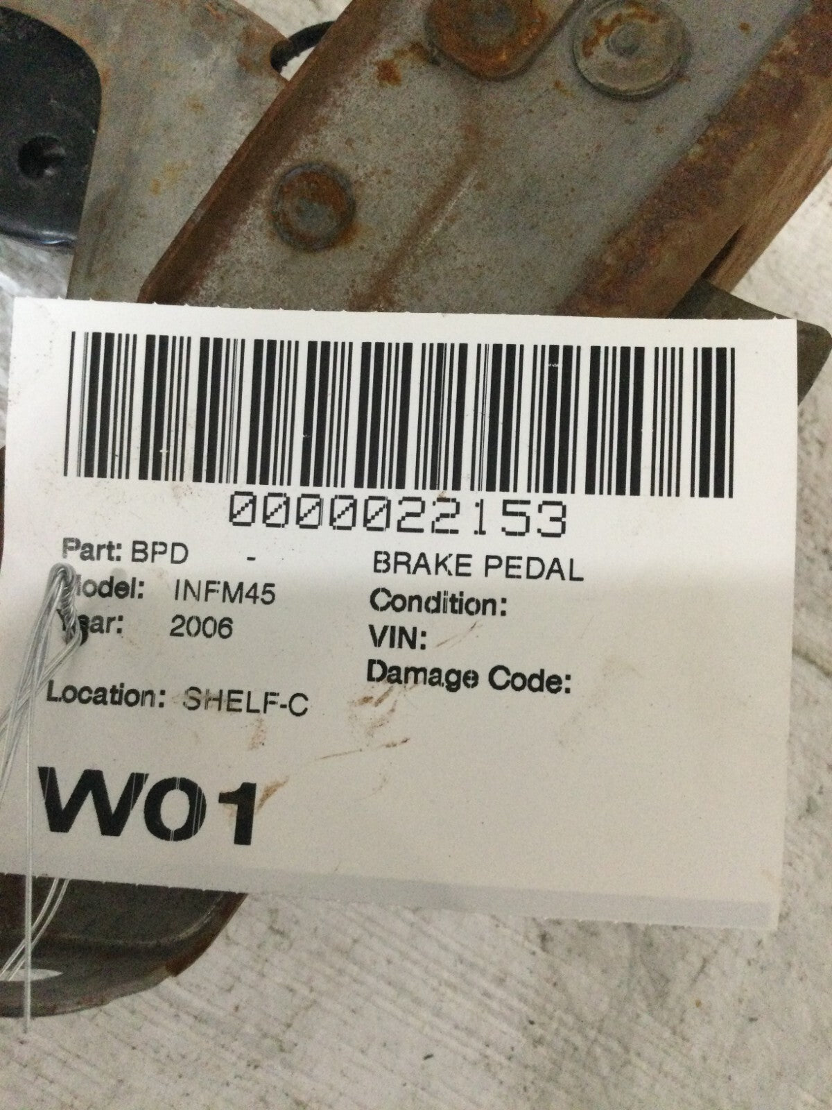 2006 Infiniti M45 Brake Pedal OEM