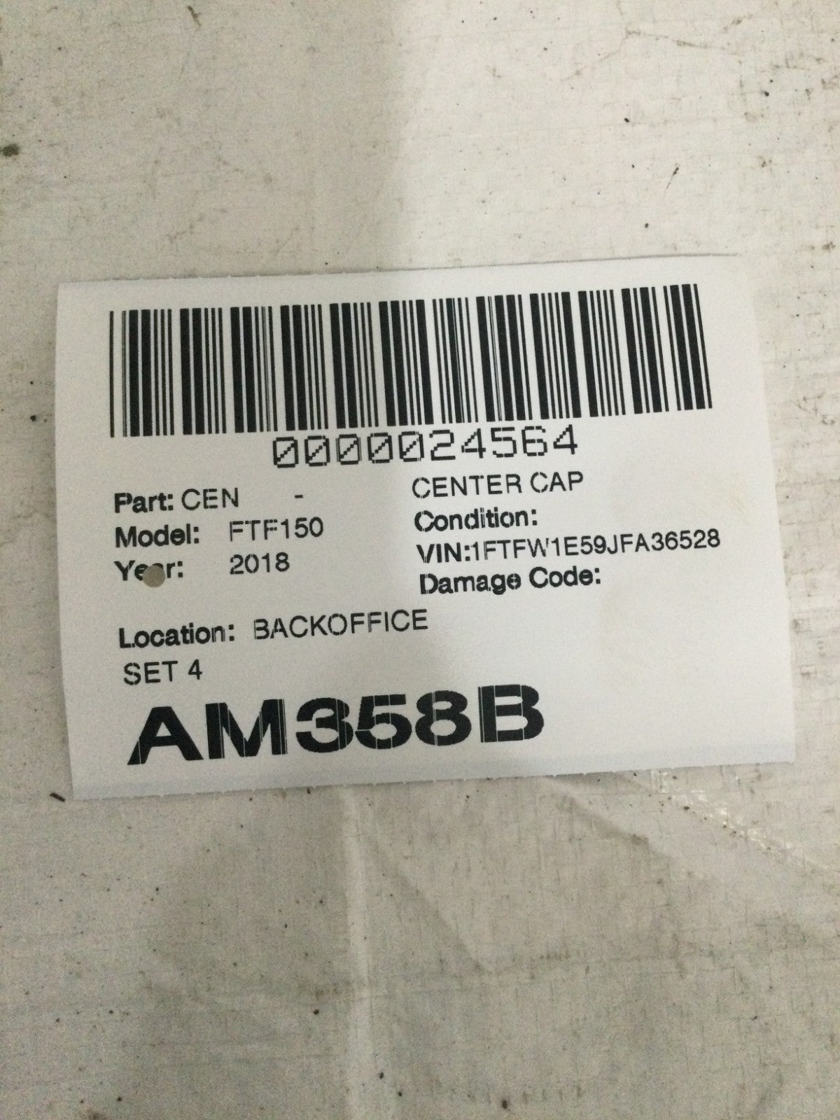 2018 Ford F150 F-150 5.0L Wheel Center Cap Set Of 4 OEM FL34-1A096-AA