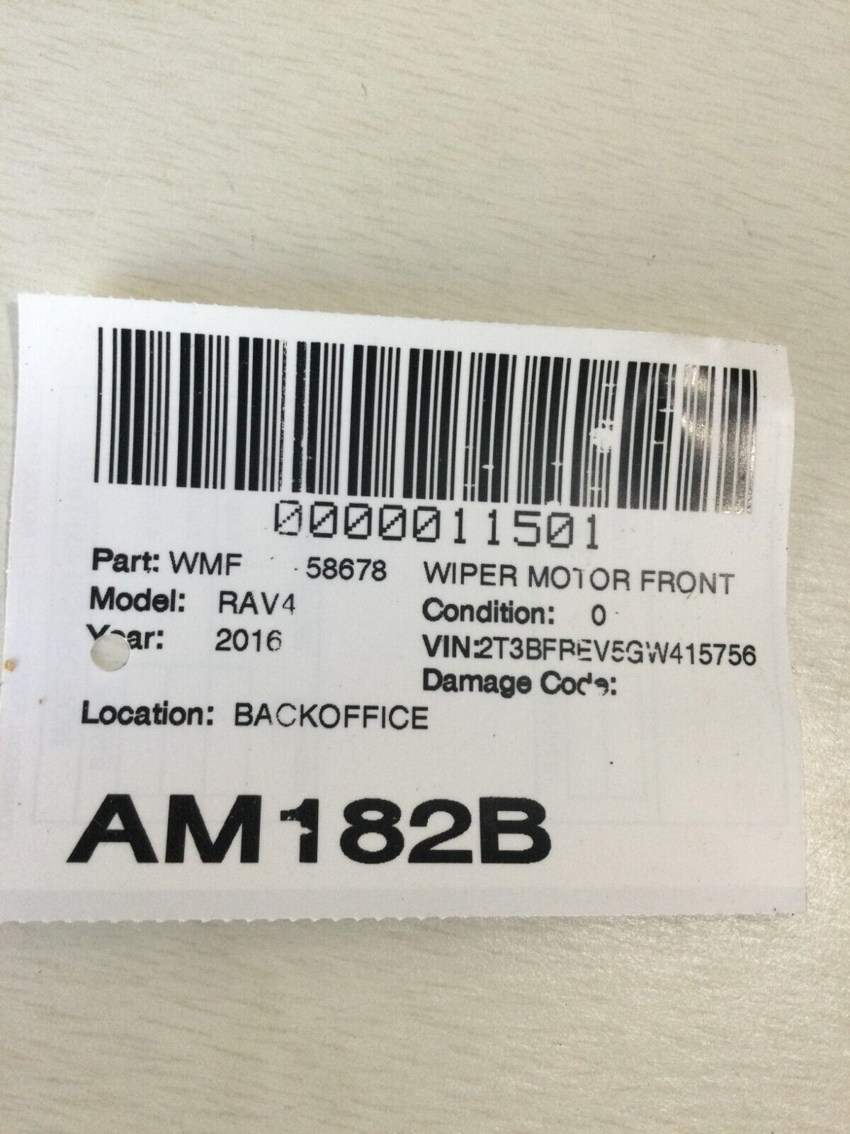2016-2018 Toyota Rav4 Front Windshield Wiper Motor With Linkage 85110-0R030 OEM