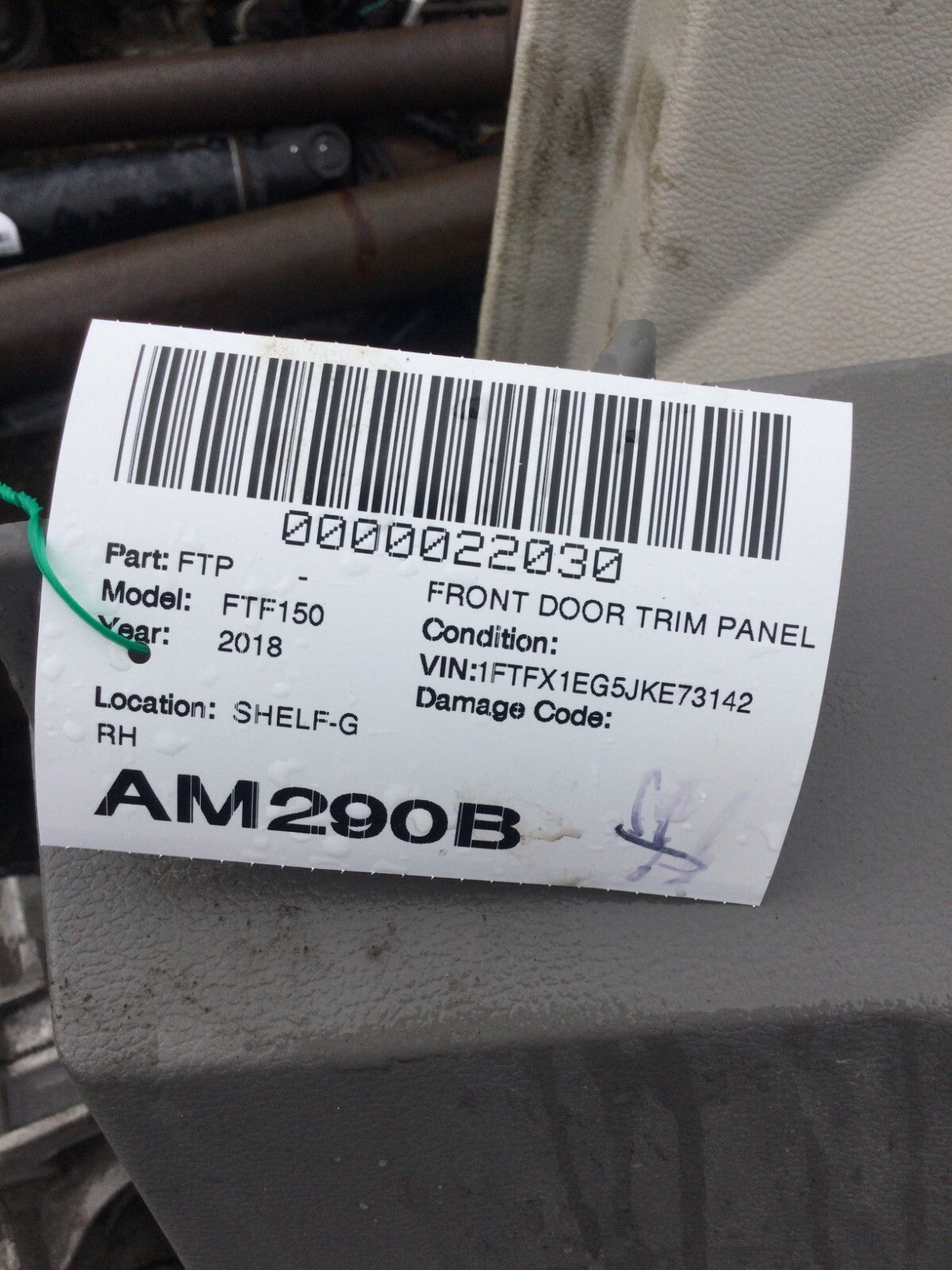 2018 Ford F-150 Front Right Door Trim Panel OEM