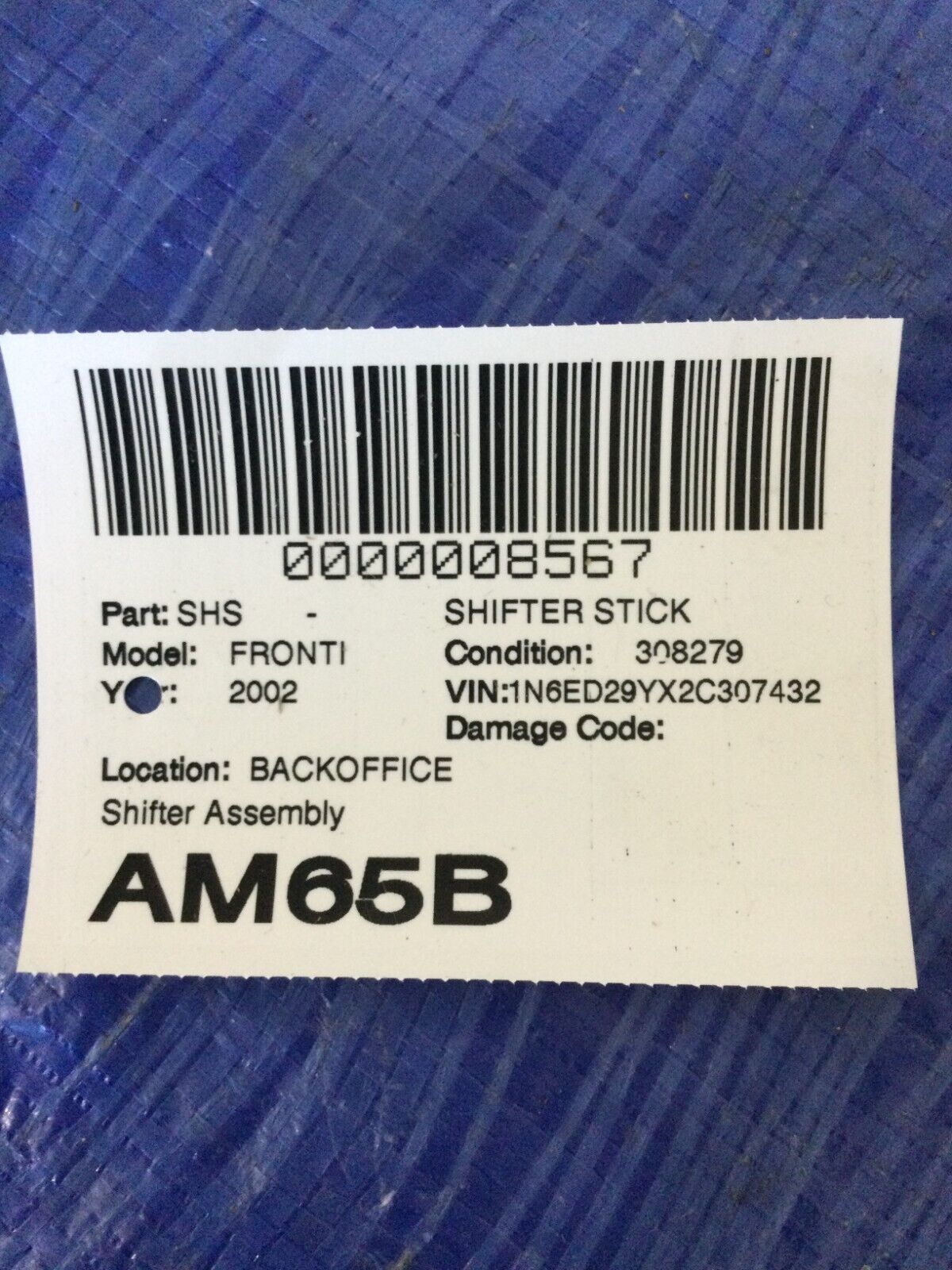 2002 Nissan Frontier  Floor Shifter Assembly OEM