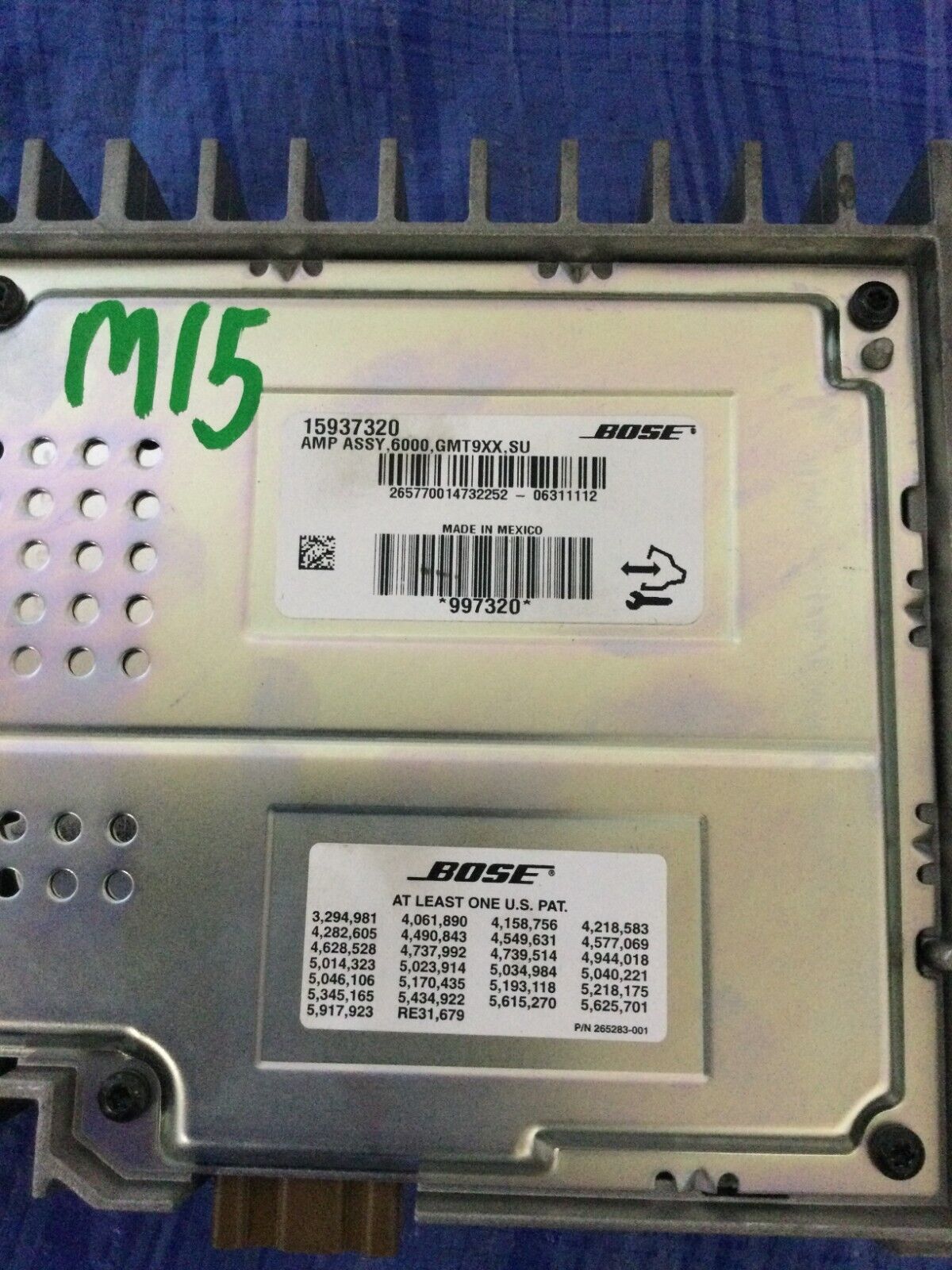 2007-2009 Cadillac Escalade ESV Bose Audio Amp Amplifier OEM 15937320