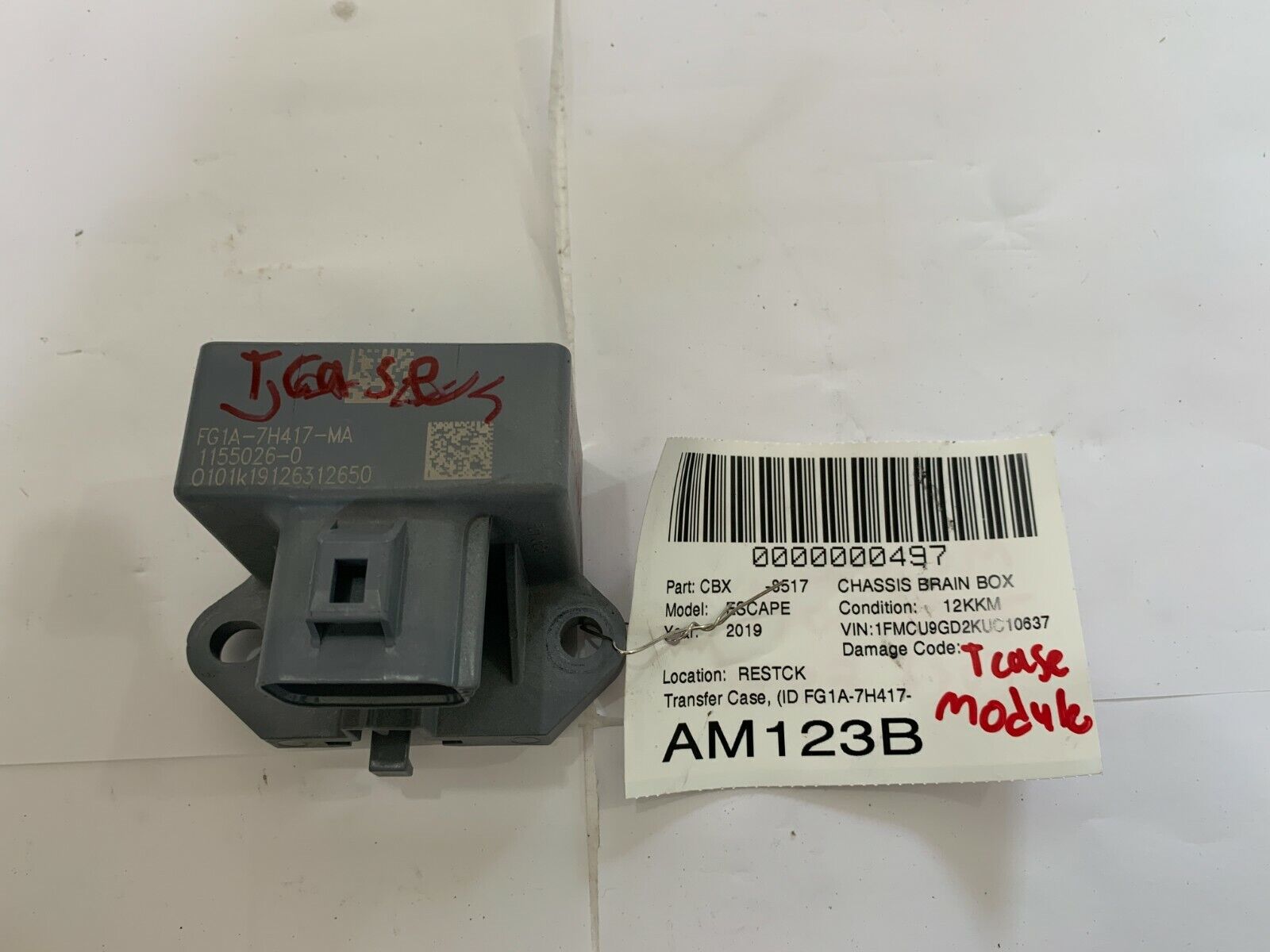 2019 Ford Escape Transfer Case Control Module OEM FG1A-7H417-MA