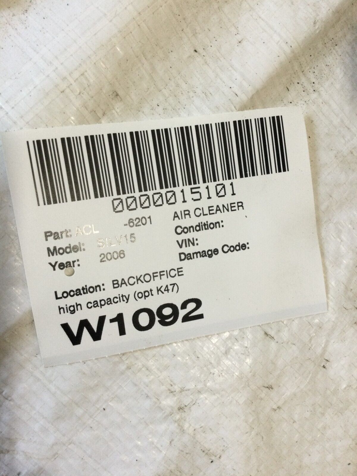 2003-2006 Chevrolet Silverado 1500 Engine Air Cleaner Filter Box OEM