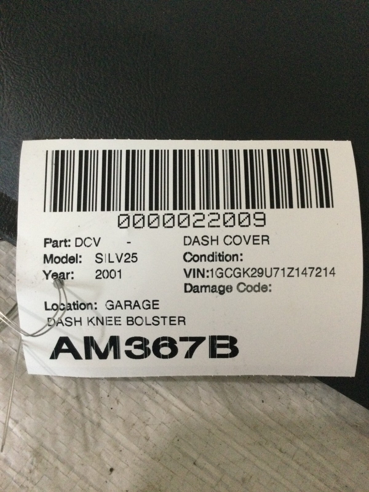 2001 Chevrolet Silverado 2500 Dash Knee Bolster Trim Cover OEM