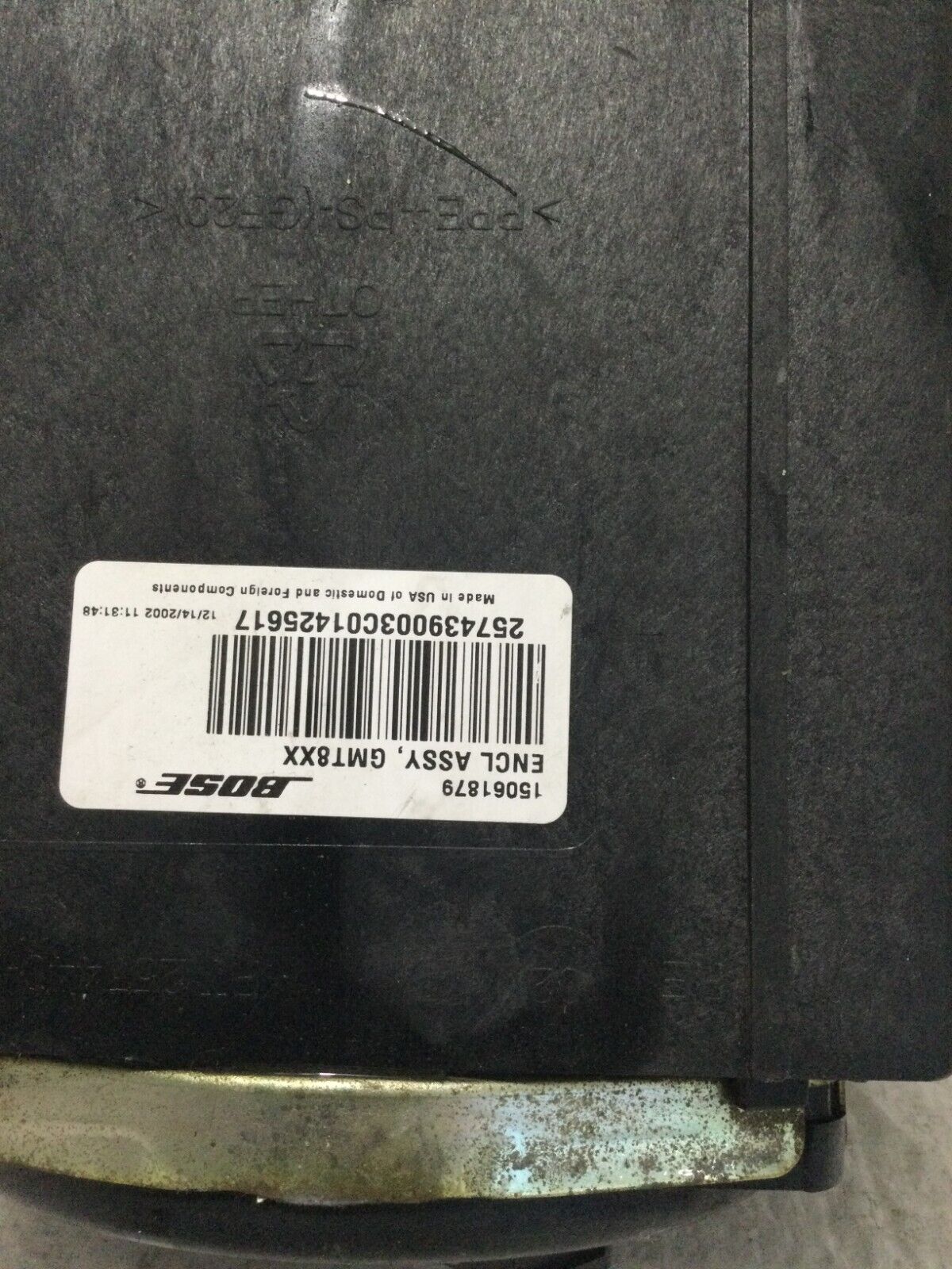 2003 Cadillac Escalade EXT Center Console Subwoofer Speaker & Box Bose 15061879