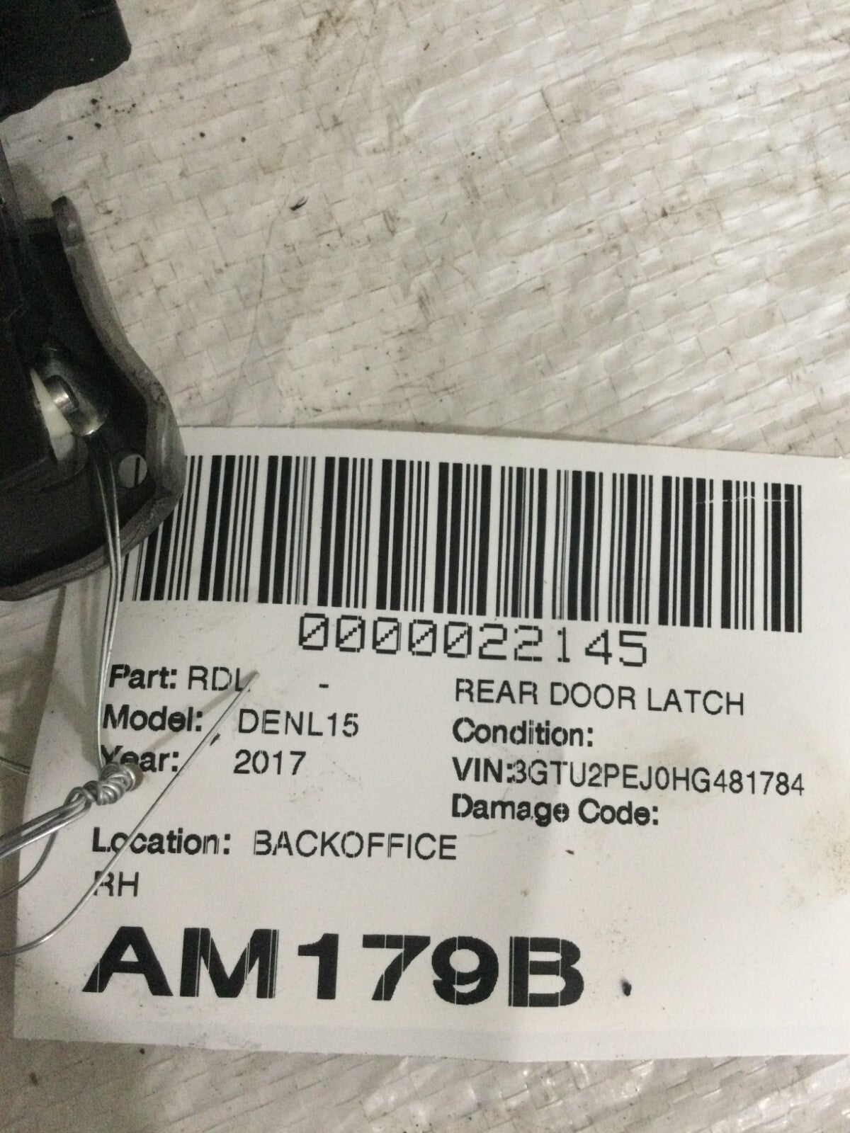 2017 Sierra Denali 1500 Rear Right Door Latch Actuator OEM 13598379