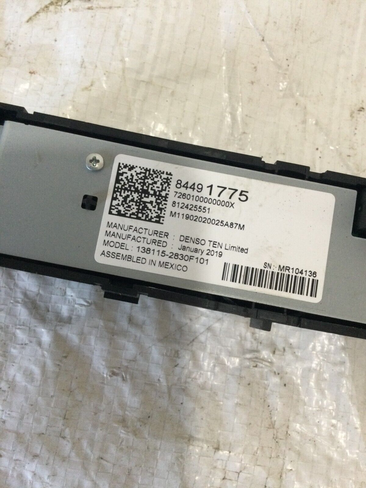 2019 Chevrolet Silverado 1500  Radio Audio Control Panel 84491775  OEM