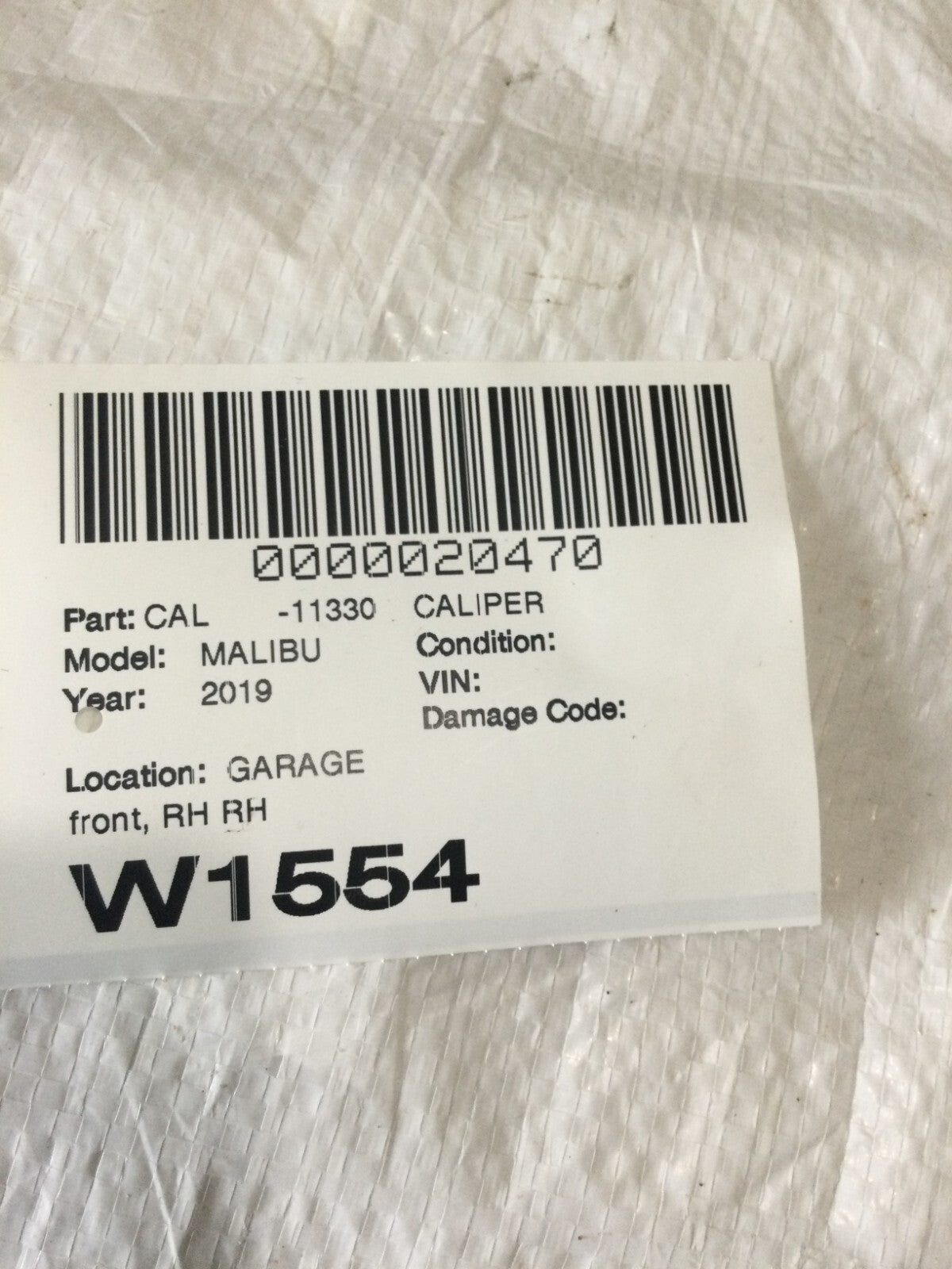 2019 Chevrolet Malibu Front Right Brake Caliper OEM