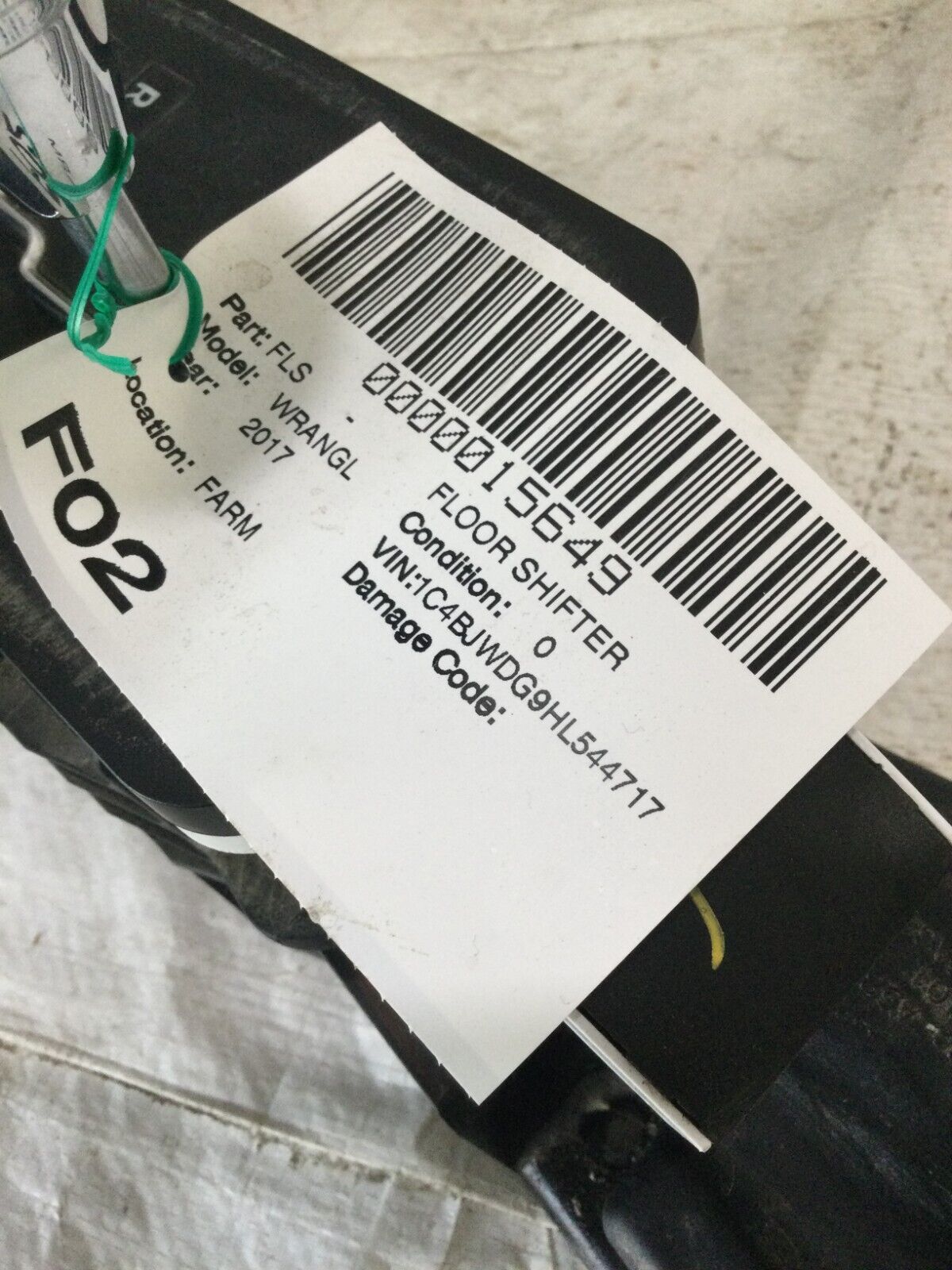 2017 Jeep Wrangler  Floor Shifter 05168003AE  OEM