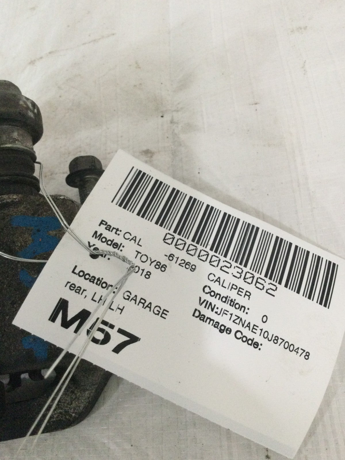 2018 Toyota 86 Rear Left Caliper OEM