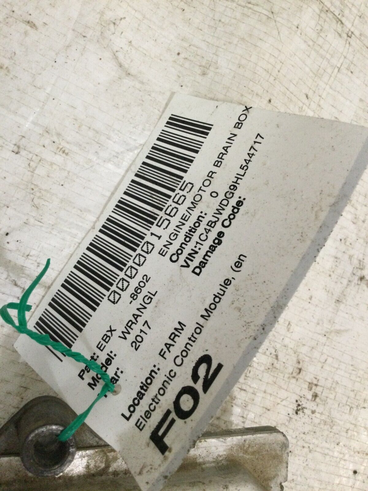 2017 Jeep Wrangler  ECM Engine  Control Module  68259136AB OEM
