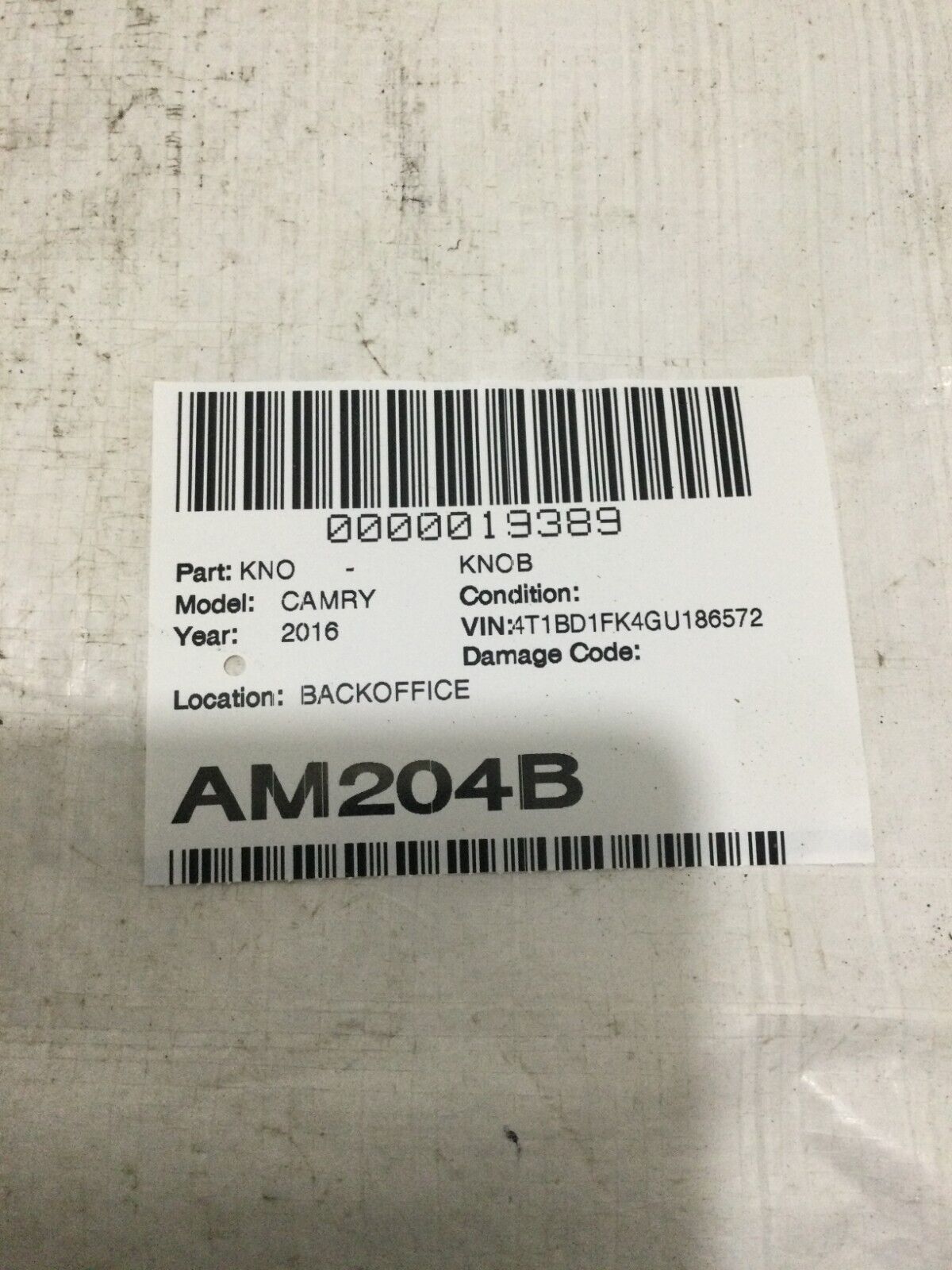 2016 Toyota Camry Shifter Knob OEM
