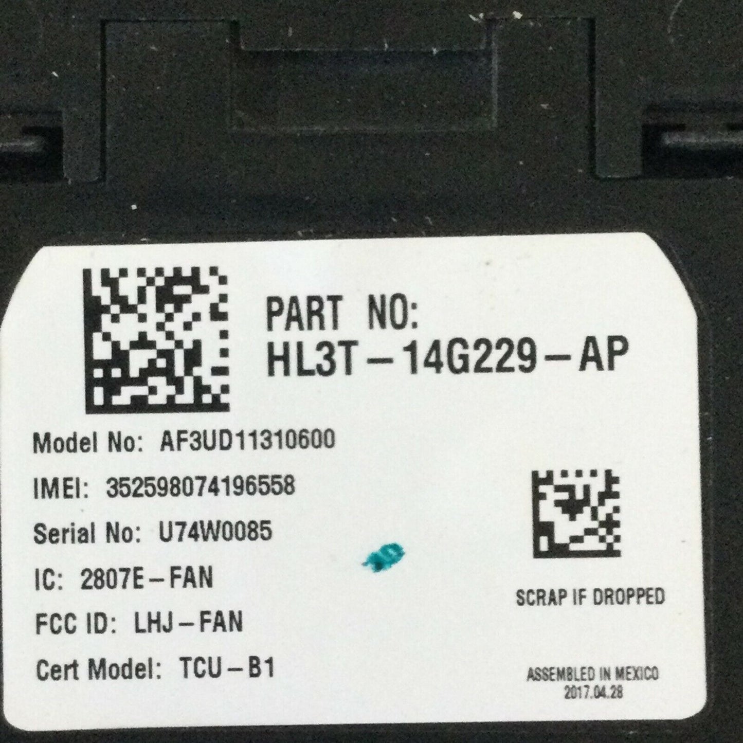 2017 Ford F-150 F150 Communication Sync Module OEM HL3T-14G229-AP
