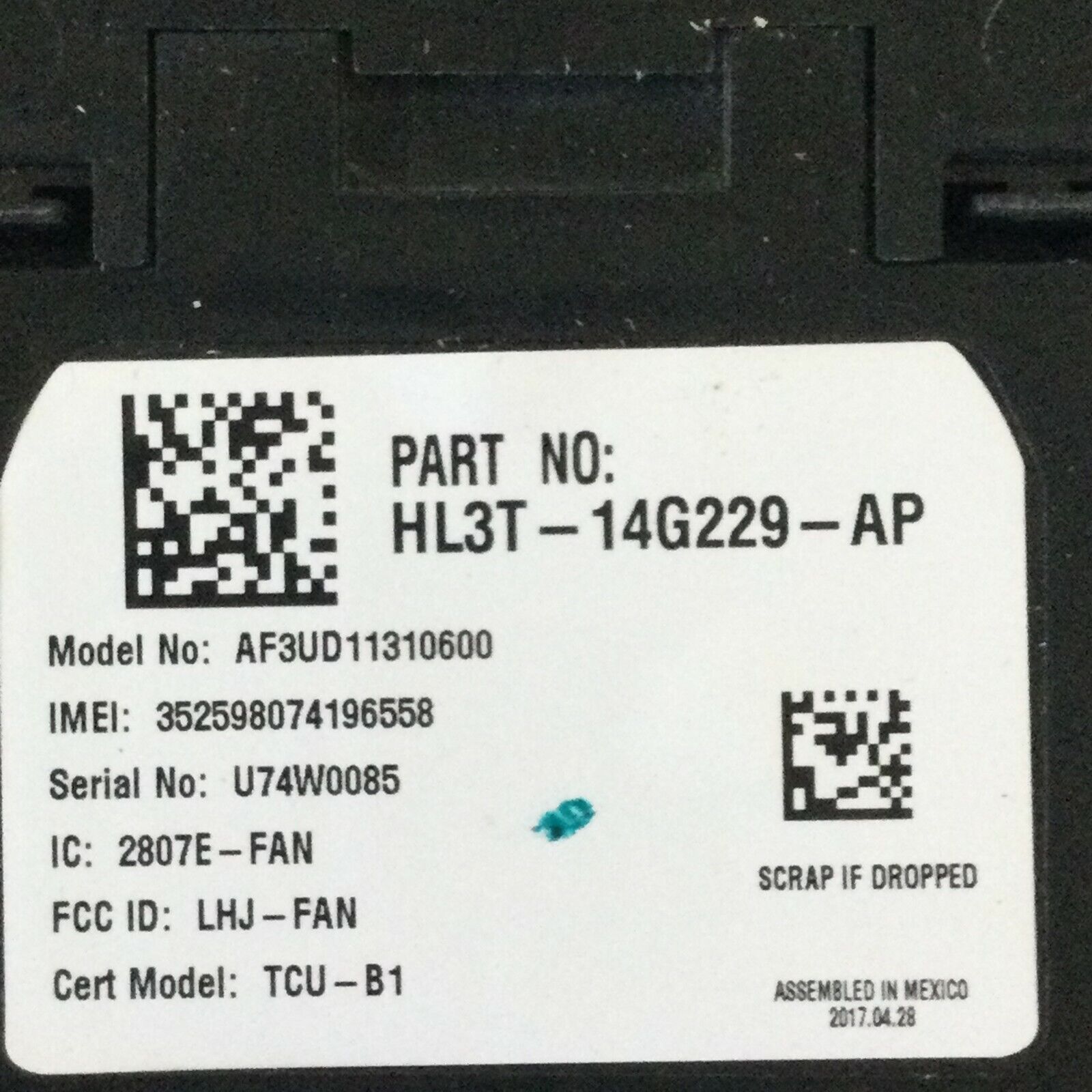 2017 Ford F-150 F150 Communication Sync Module OEM HL3T-14G229-AP