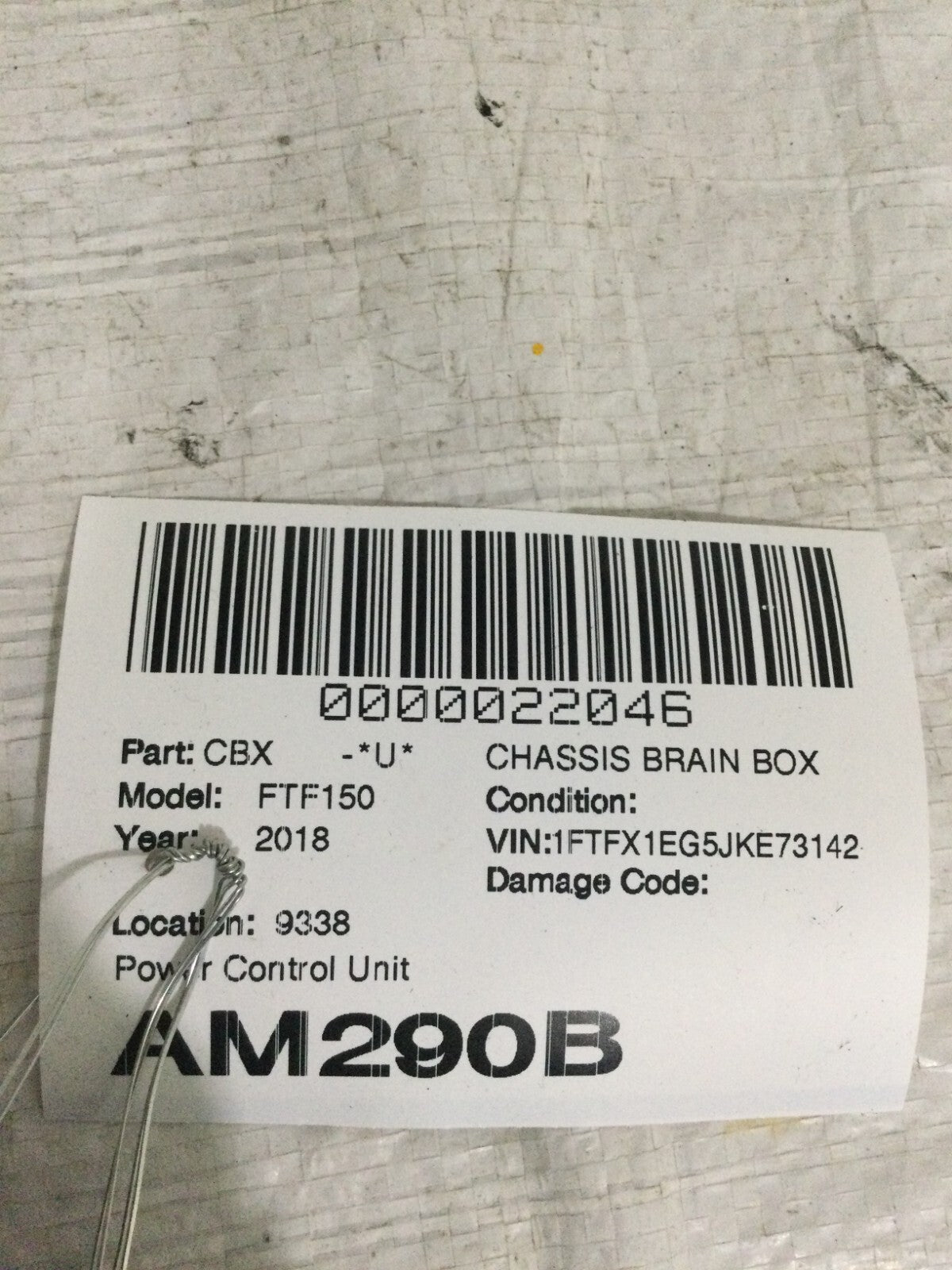2018 Ford F-150 Power Control Module HU5T-14G490-AF OEM