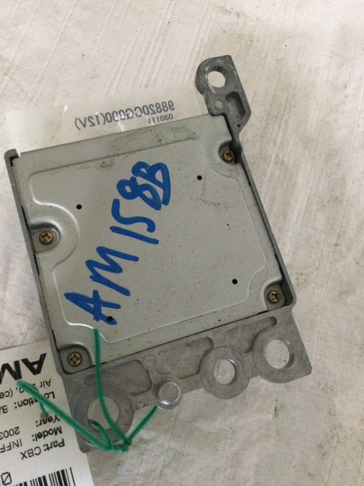 2003 Infiniti FX35 SRS Computer Control Module OEM 98820CG000