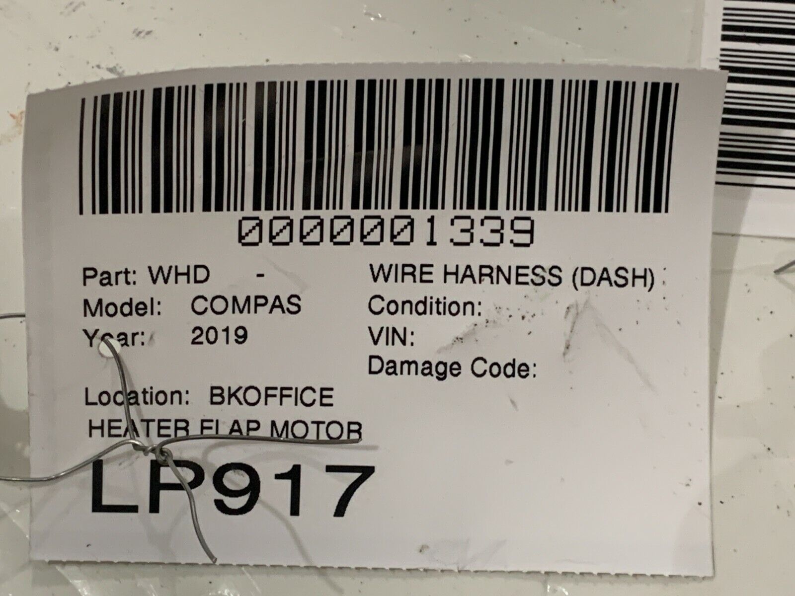  Heater Blend Door Actuator 2019 Jeep Compass OEM