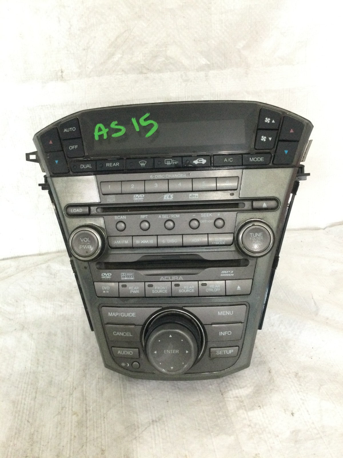 2007 Acura MDX GPS Navigation Radio DVD 6 CD Changer MP3 Player OEM