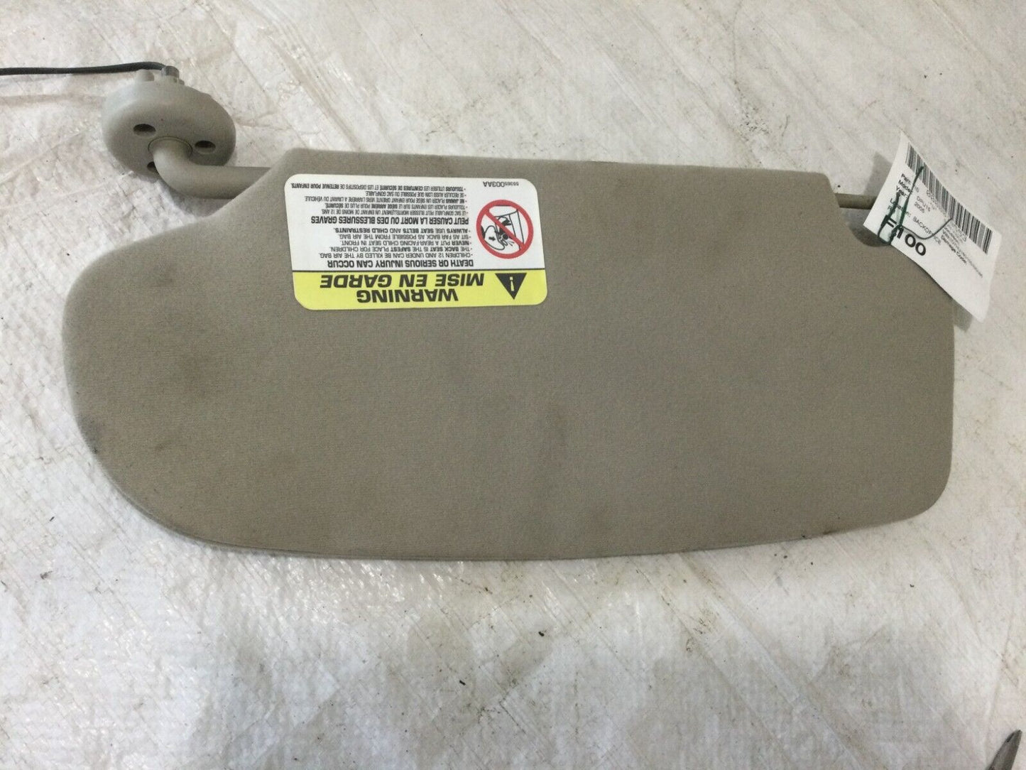 2002-2008 Dodge Ram Right Sun Visor OEM Passenger Shade W/ Lighted Mirror