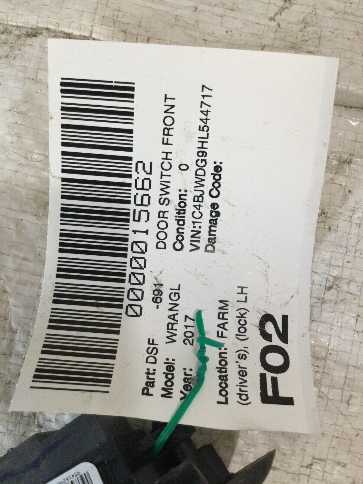 2017 Jeep Wrangler Front  Driver Left Door Master Power Switch 04671623AA OEM