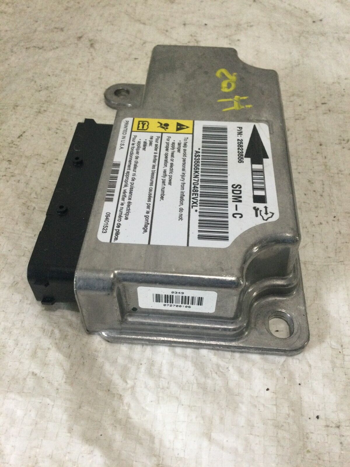 2007 Cadillac Escalade  SRS Module 25823556 OEM