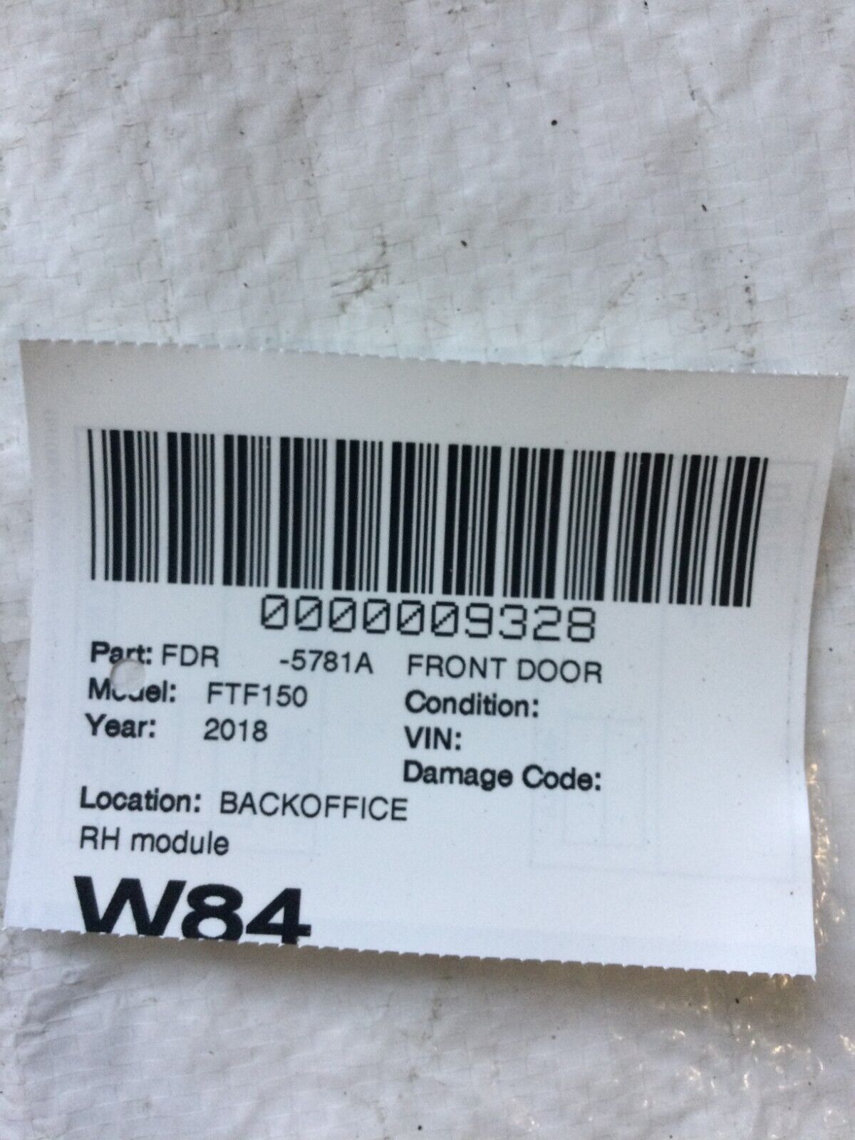 2018 Ford F-150 F150 Front Right Door Control Module W/ Harness OEM DG9T-14B533