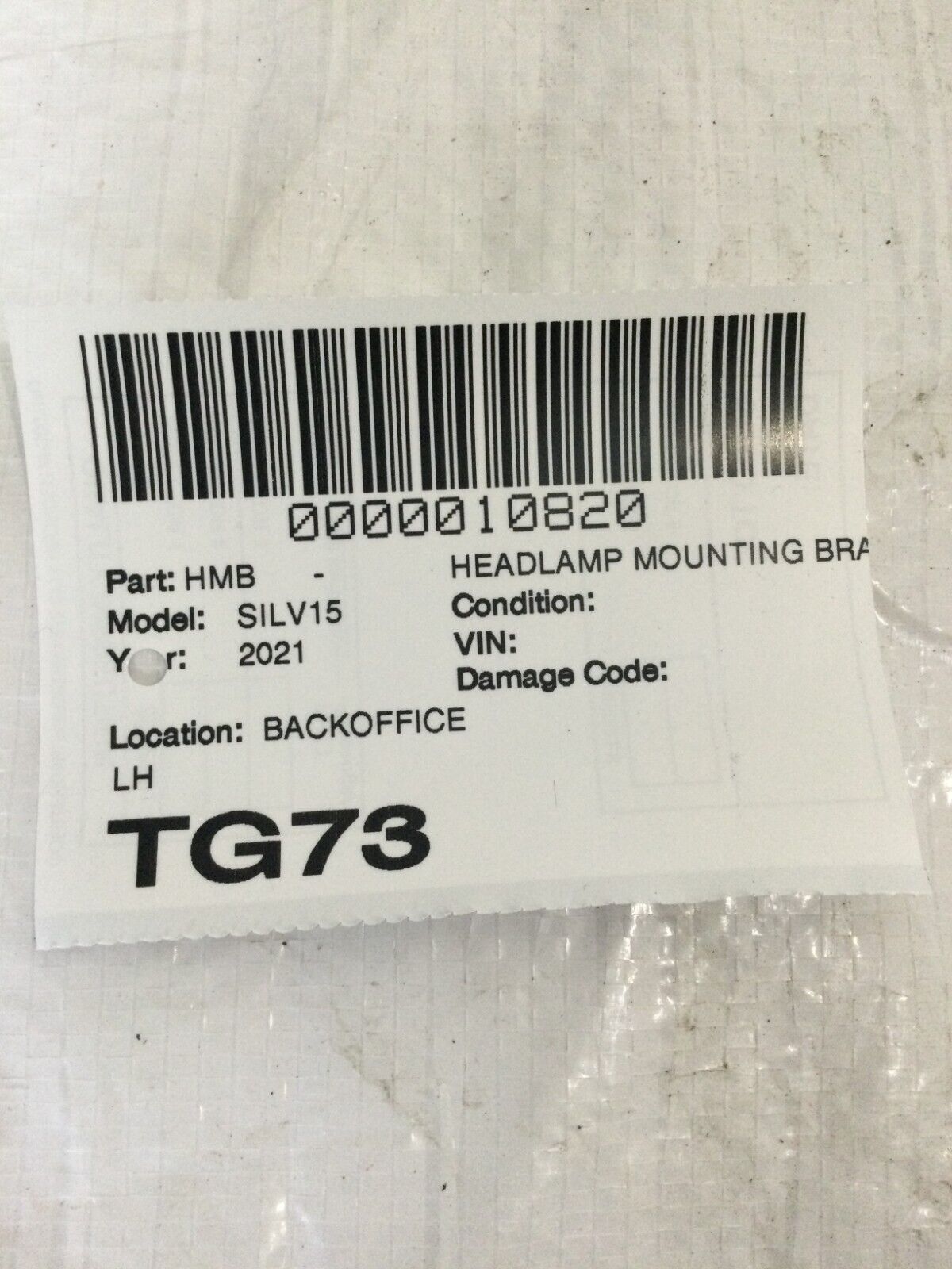 2019-2022 Chevrolet Silverado 1500 Left Headlight Mounting Bracket OEM 84454856