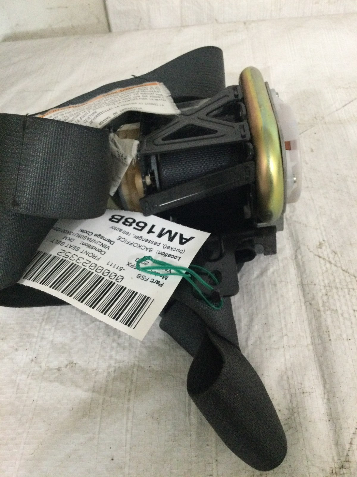 2003 Infiniti FX35 Front Right Passenger Seat Belt Retractor OEM