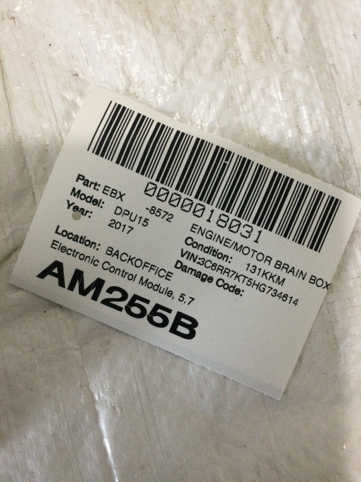 2017 RAM 1500  Engine Control Module ECM P68243305AB OEM