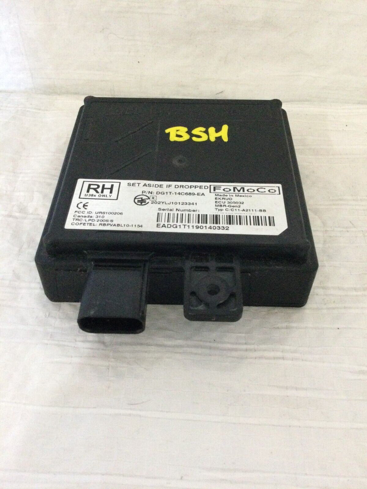 2017-2019 Ford Taurus Right Rear Blind Spot Sensor Module OEM DG1T-14C689-EA