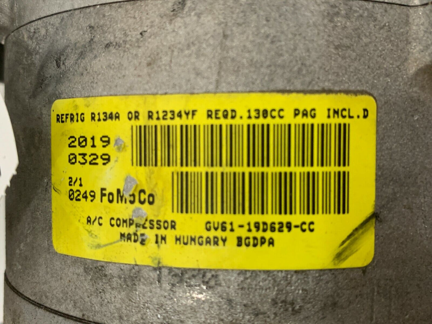 2019 Ford Escape A/C Compressor GV61-19D629-CC 