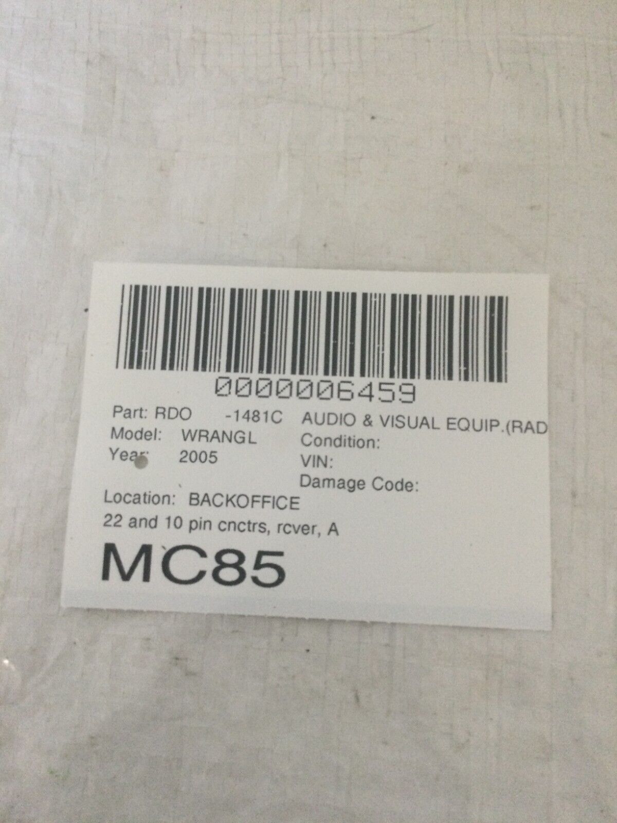 2002 -2007 Dodge Chrysler Jeep Radio CD Player Factory OEM P56038589AE