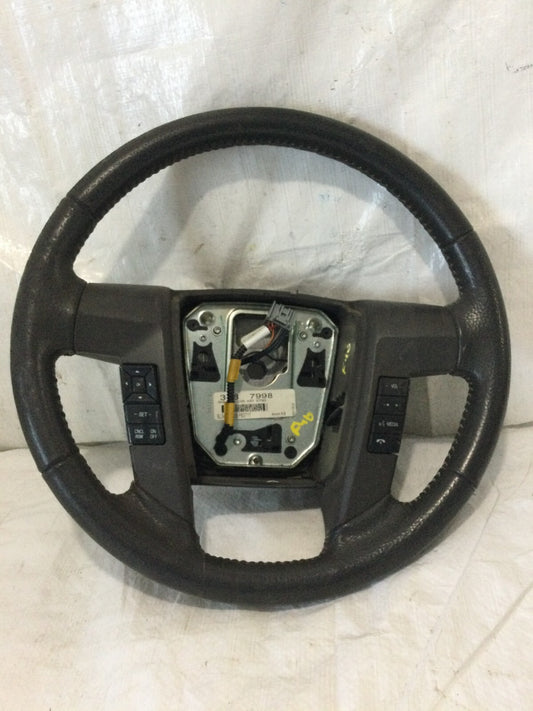 2013-2014 Ford F-150 Leather Wrapped Steering Wheel W/Controls OEM BL34-3F563