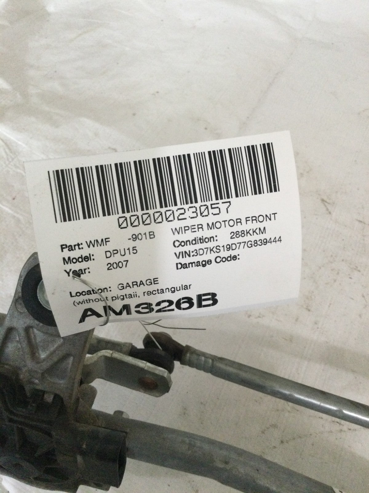 2007 Dodge Ram 1500 Windshield Wiper Motor Regulator OEM 55077098AH