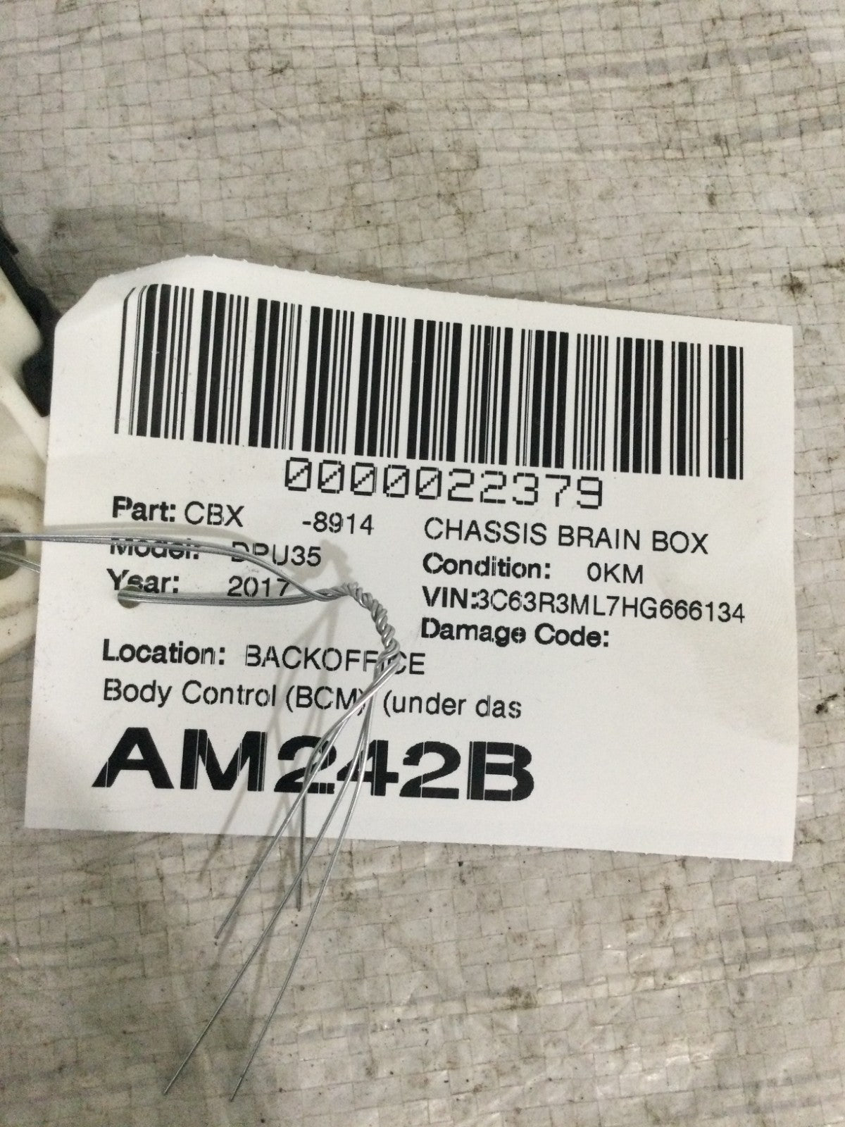2017-2019 Dodge Ram 2500 3500 Body Control Module OEM 68320319AB