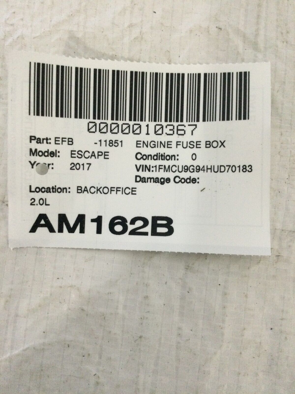 2017 Ford Escape BCM Body Control Module OEM GV6T-14A073-JF