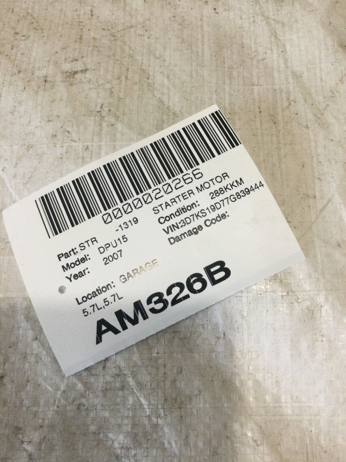 2007 Dodge Ram 1500 5.7L Engine Starter Motor OEM