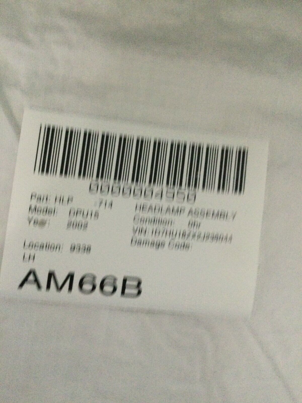 2002-2005 Dodge Ram 1500 Left Driver Side Headlight 55077121AB LH