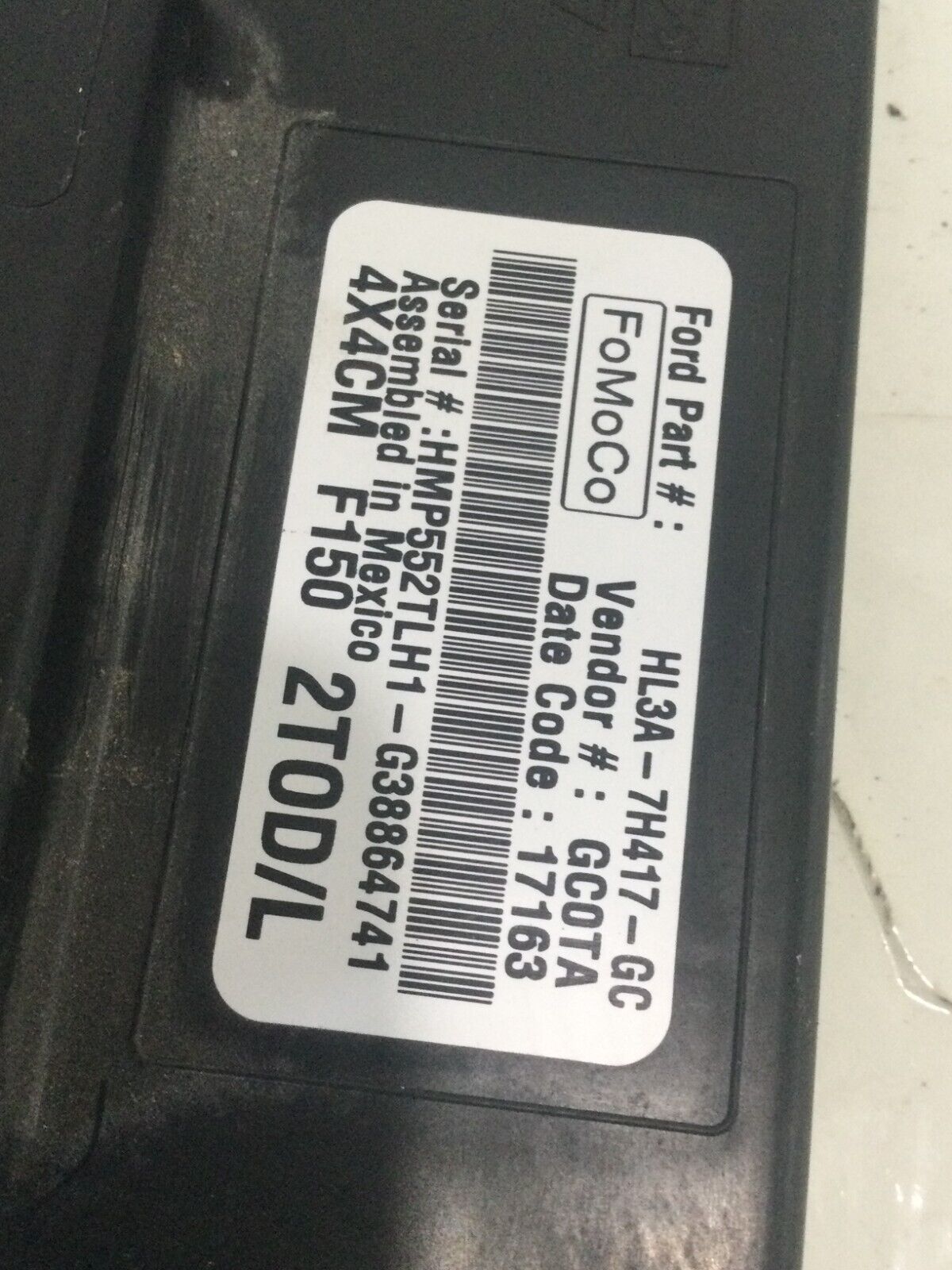 2017 Ford F-150 F150 Transfer Case Control Module OEM HL3A-7H417-GC