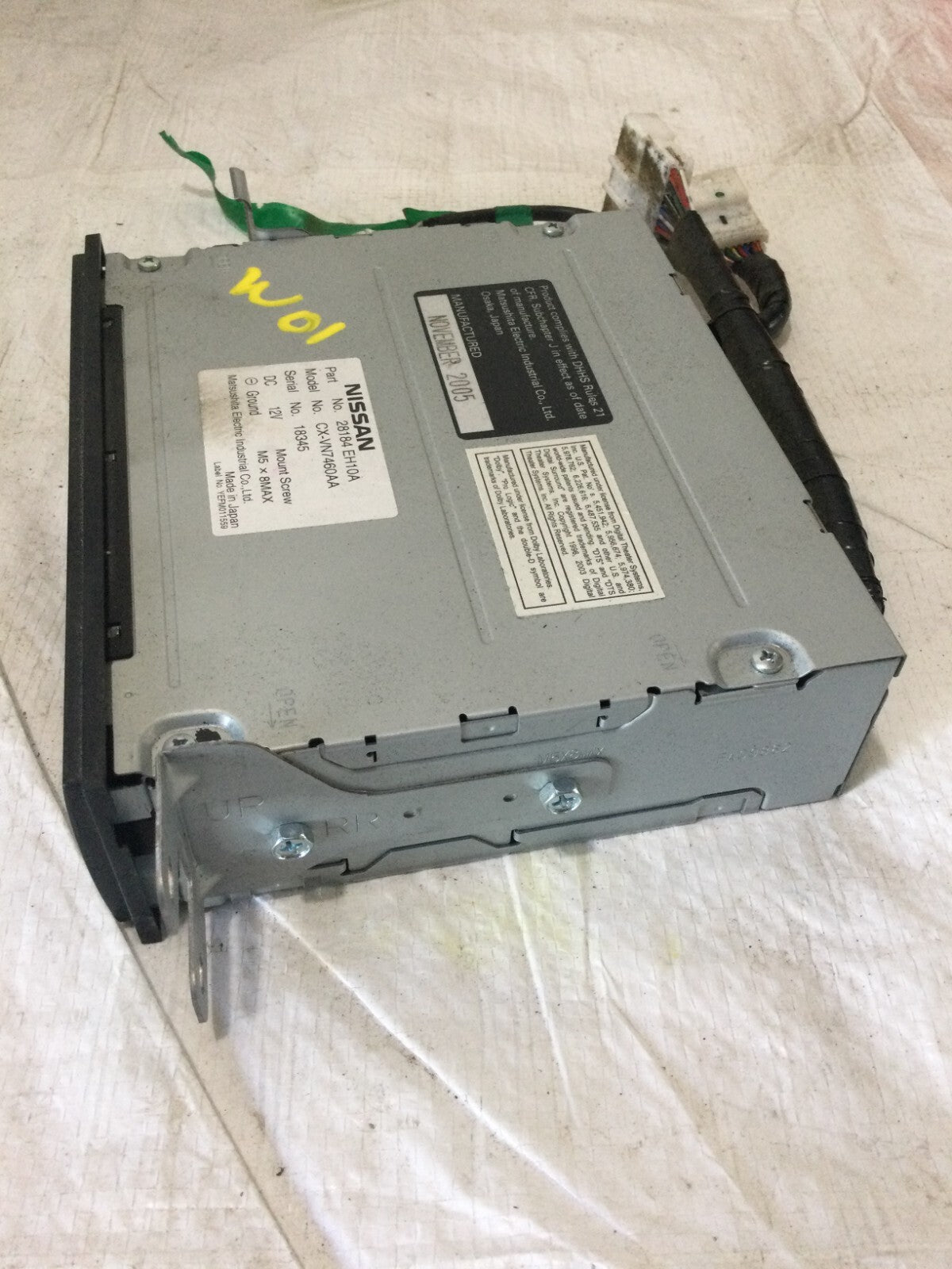 2006-2010 Infiniti M45 Glove Box Mounted Navigation Dvd/Rom Player 28184-EH10A