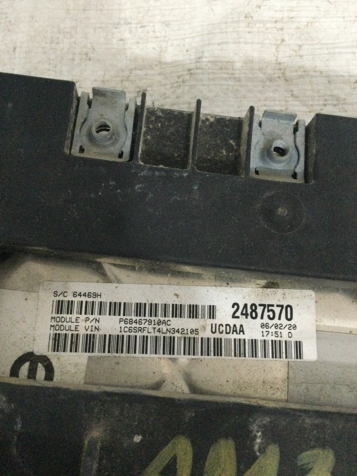 2020 Dodge Ram 1500 5.7L Electronic Control Module OEM 68467910AC MARKED DAMAGE