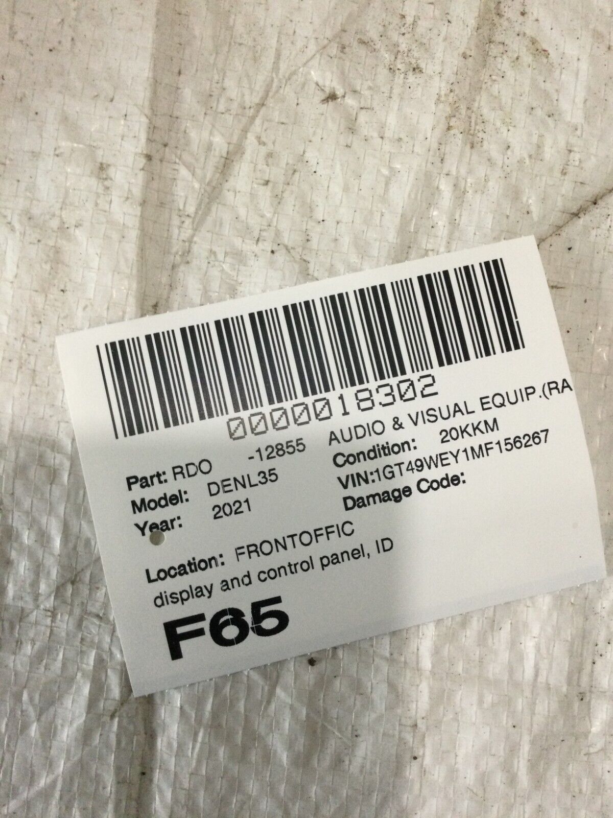 2021 GMC Sierra 3500 HD Denali Radio Display Screen A/C Dual Temp Control Unit