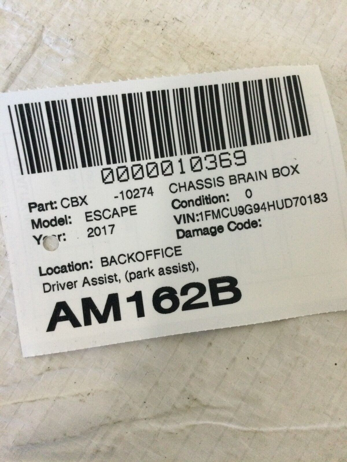 2017-2019 Ford Escape Rear Parking AID Control Module GJ5T15T850AJ OEM