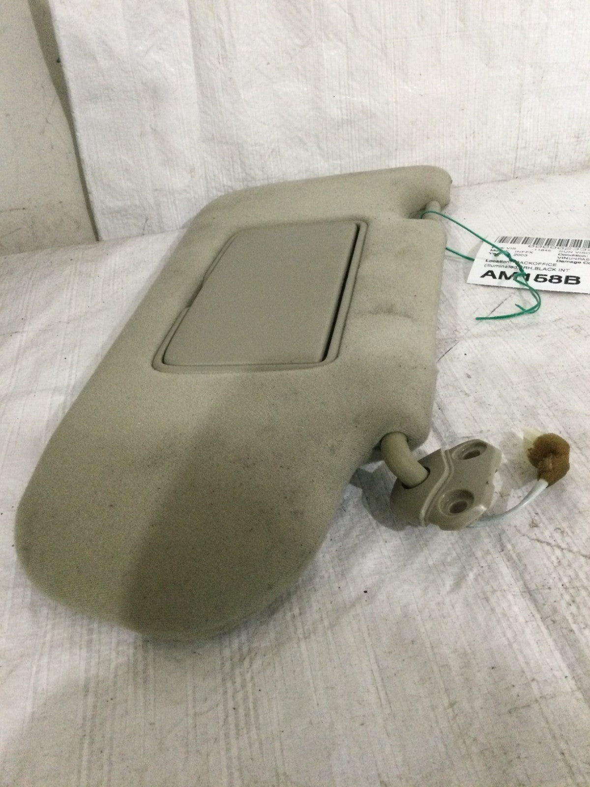 2003 Infiniti FX35 Right Passenger Side Sun Visor OEM