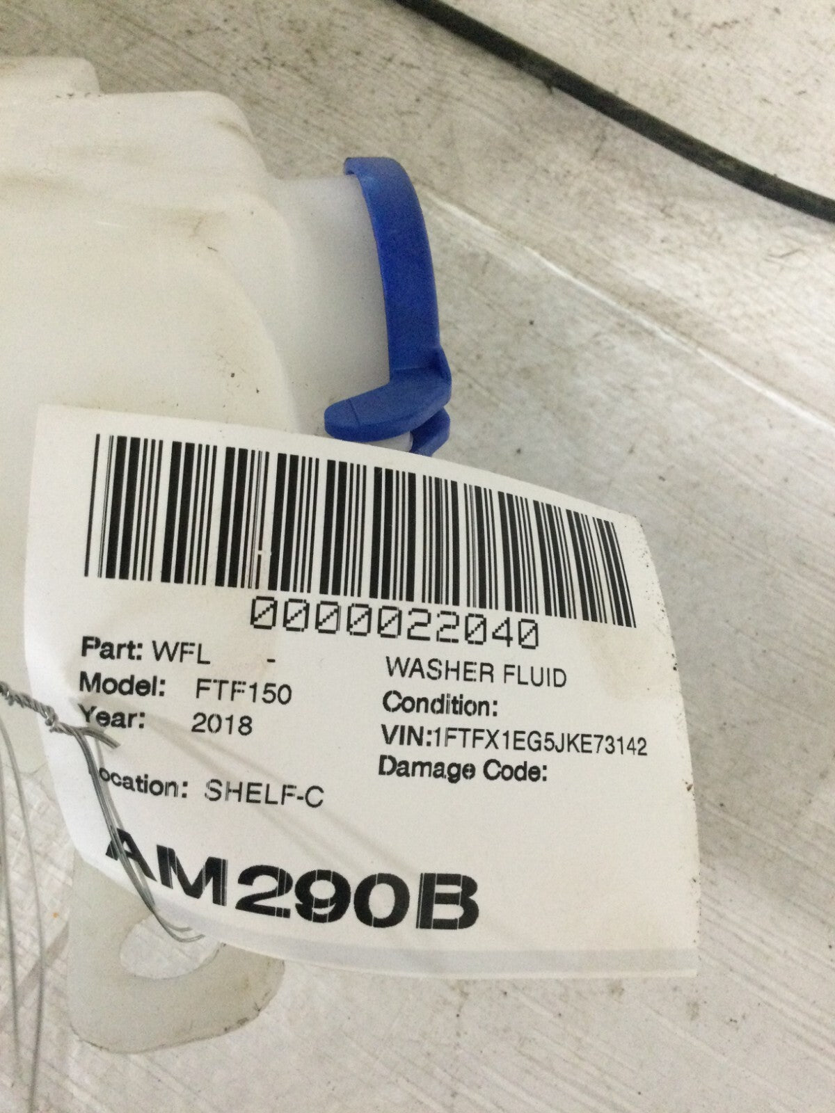 2018 Ford F-150 Windshield Washer Reservoir Bottle JL34-17B613-AF OEM