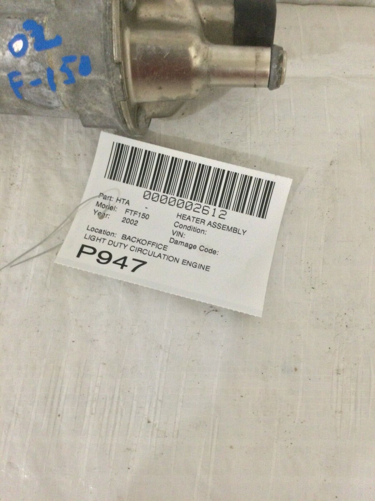 2002 Ford F-150 F150 Philips & Temro Heater Assembly OEM