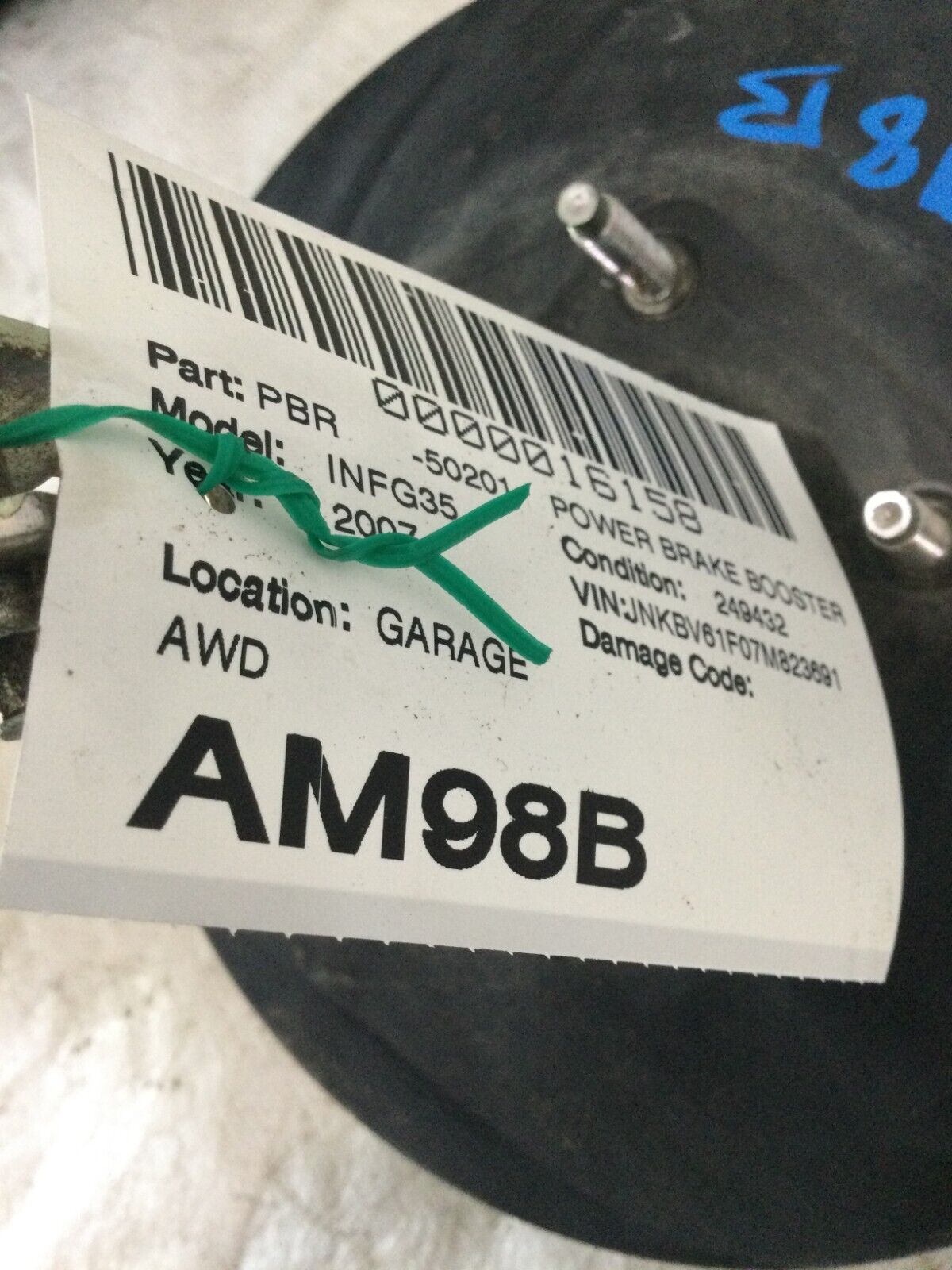 2007-2008 Infiniti G35 Sedan Power Brake Booster OEM