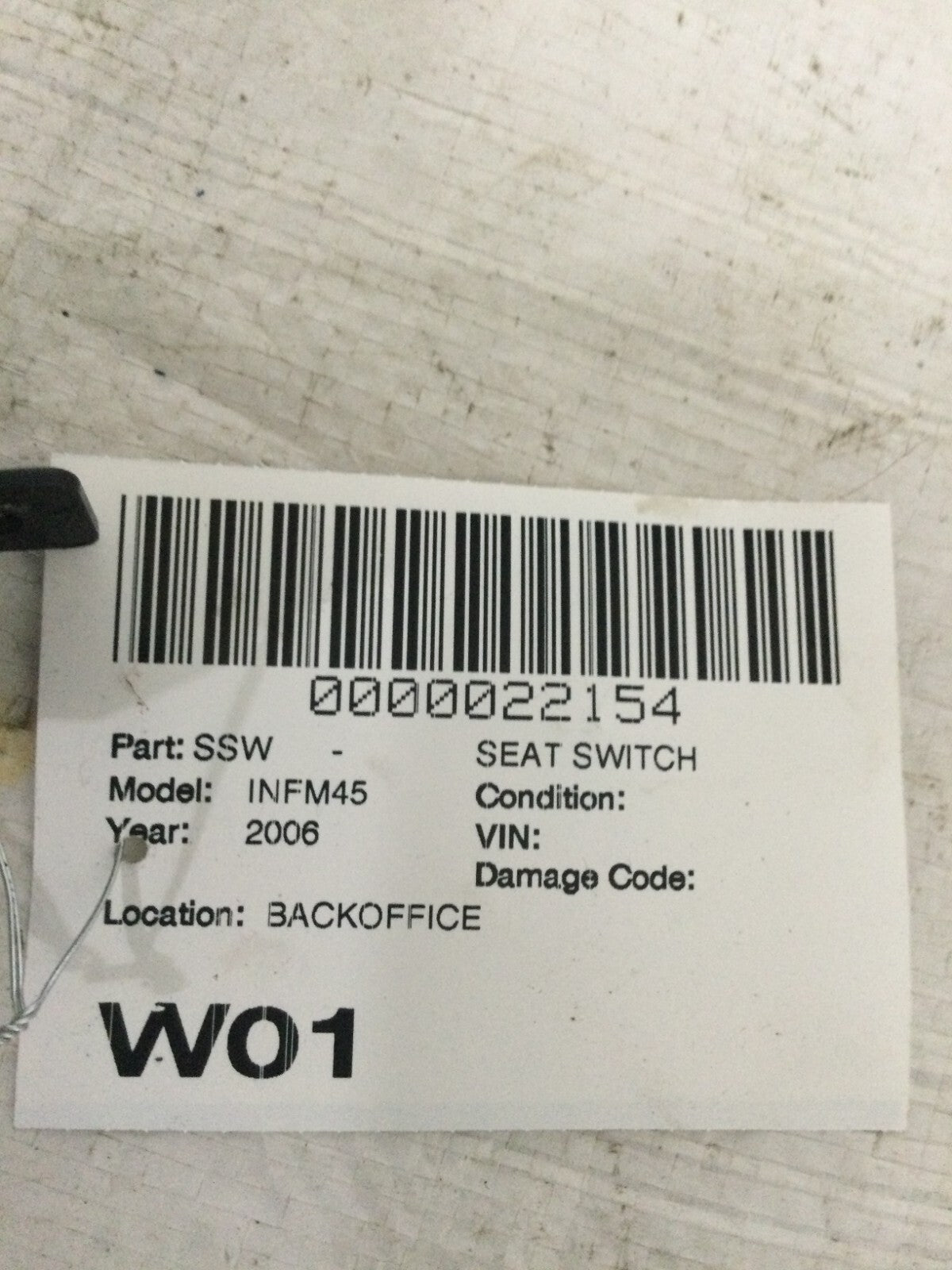 2006 Infiniti M45 Heated Seat Control Switches OEM